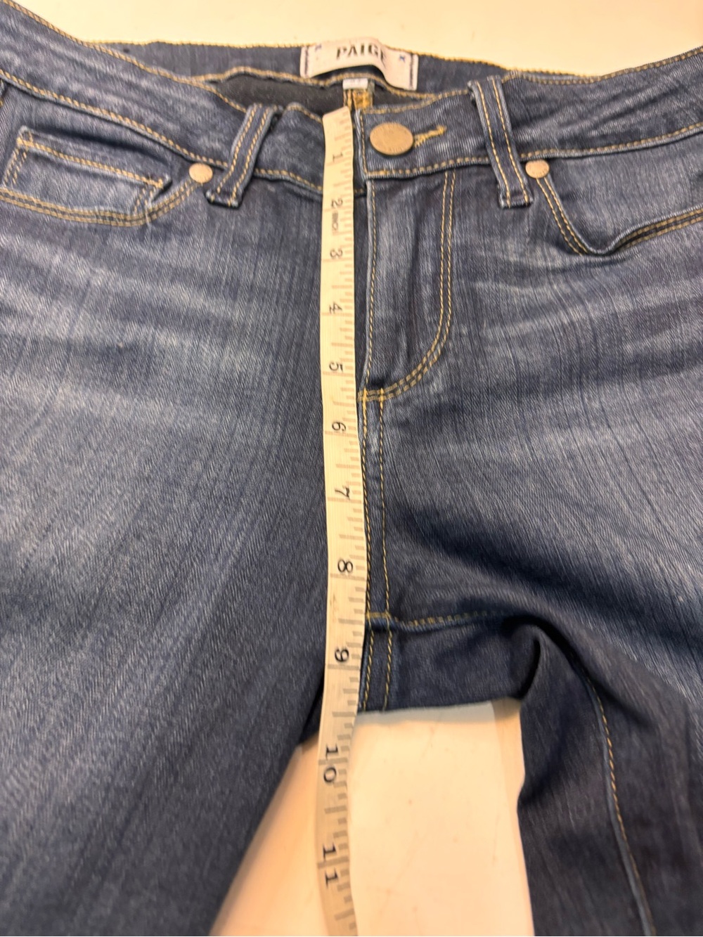 Paige Verdugo Ankle Dark Wash Blue Skinny Jeans Sz 27 - Picture 14 of 15